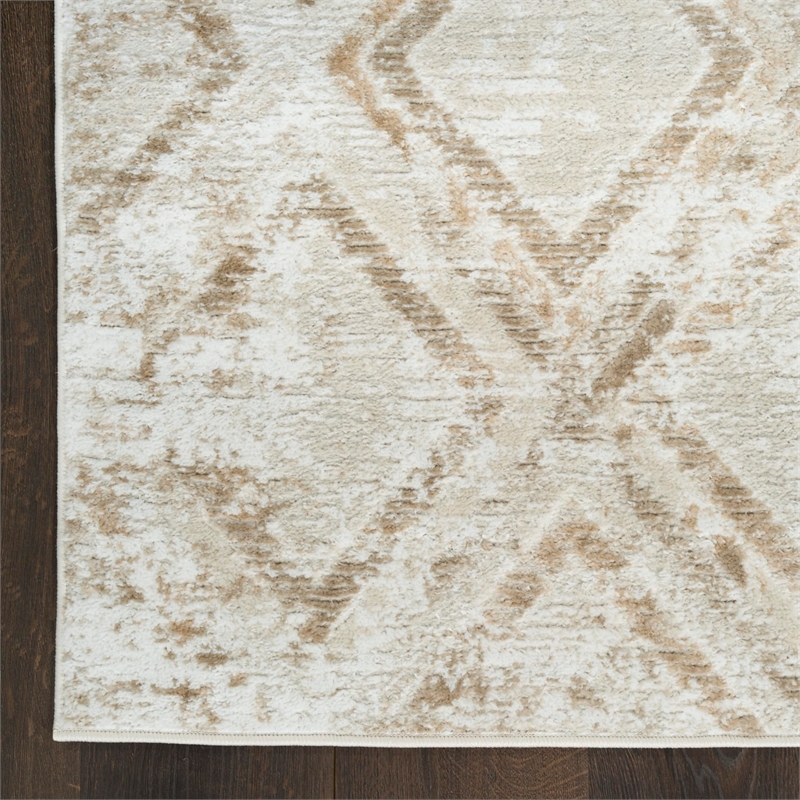 Nourison Home Dekor 4' x 6' Polyester Ivory Taupe Area Rug