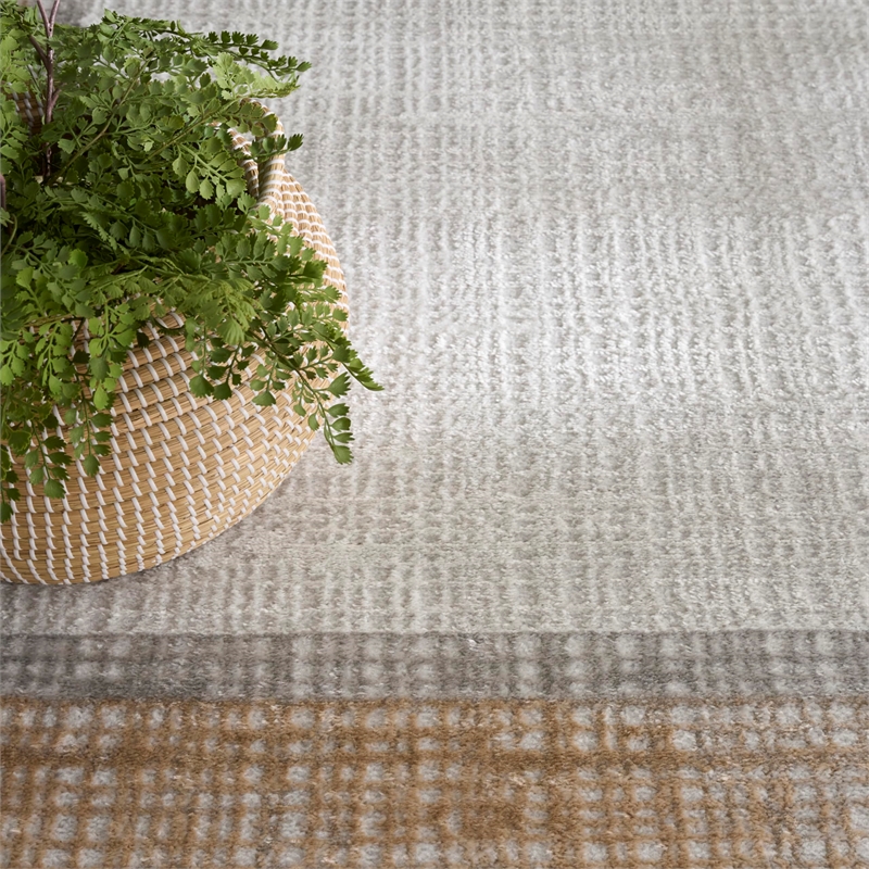 Nourison Home Dekor 4' x 6' Polyester Grey Area Rug