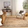 Nourison Home Vintage Washables 9' x 12' Polyester Taupe Multicolor Area Rug