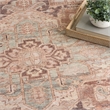 Nourison Home Vintage Washables 9' x 12' Polyester Coral Mint Area Rug