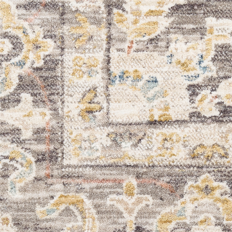 Nourison Home Heirloom Blend 5' x 8' PolyesterIvory Charcoal Area Rug