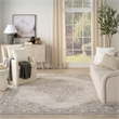 Nourison Home Heirloom Blend 5' x 8' PolyesterIvory Charcoal Area Rug