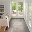 Nourison Home Heirloom Blend 10' Runner Polyester Light Grey Area Rug