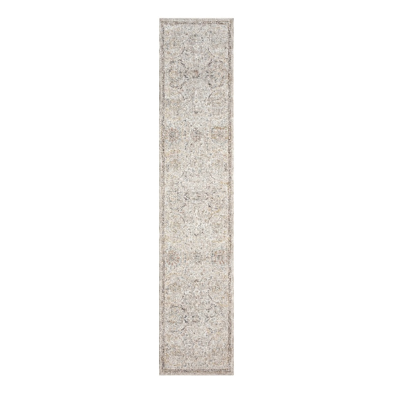 Nourison Home Heirloom Blend 10' Runner Polyester Light Grey Area Rug