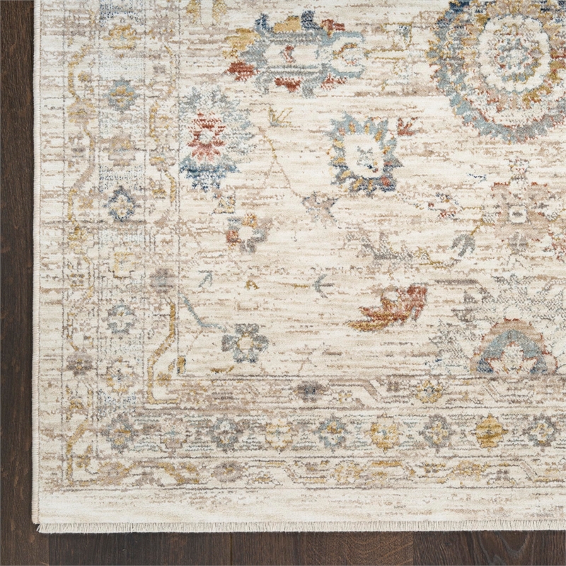 Nourison Home Heirloom Blend 5' x 8' Polyester Ivory Multicolor Area Rug