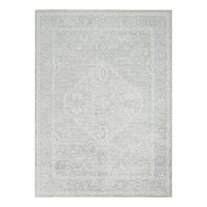Nourison Home Astra Machine Washable 7' x 9' PolyesterLight Grey Area Rug