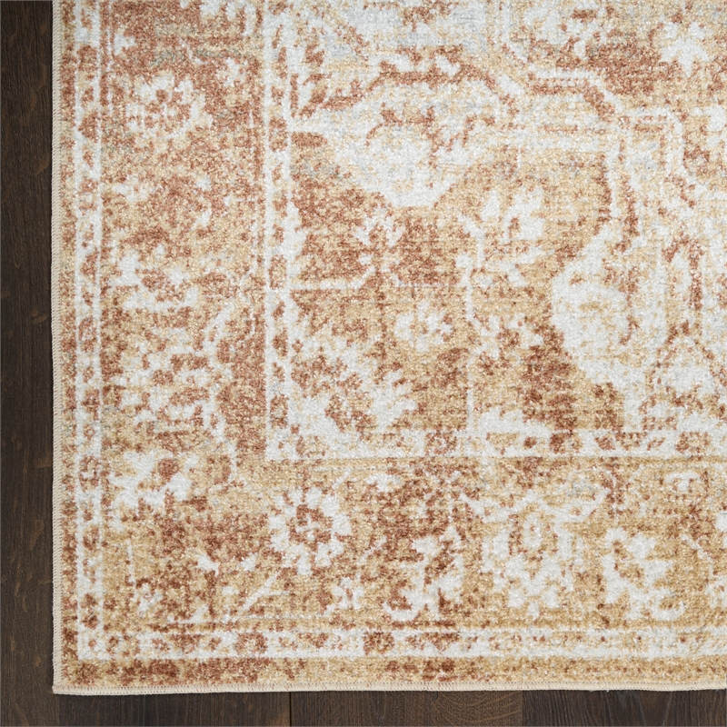 Nourison Home Astra Machine Washable 8' x 10' Polyester Rust  Area Rug