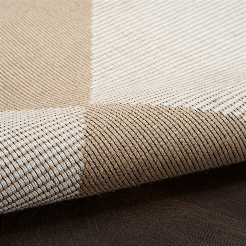 Nourison Home Washable Modern Jute 2' x 3' Fabric Natural Ivory Area Rug