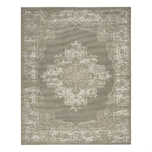 Nourison Home Grafix 10' x 14' Fabric Olive Area Rug