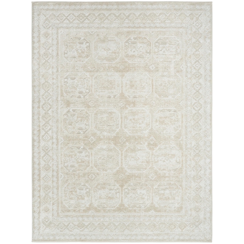 Nourison Home Dekor 4' x 6' Polyester Ivory Beige Area Rug