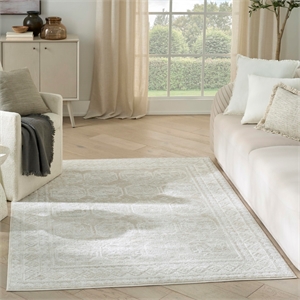 Nourison Home Dekor 4' x 6' Polyester Ivory Beige Area Rug
