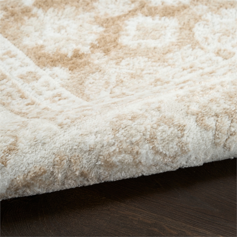 Nourison Home Dekor 2' x 4' Polyester Cream Beige Area Rug