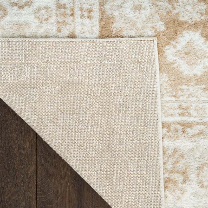 Nourison Home Dekor 4' x 6' Polyester Cream Beige Area Rug