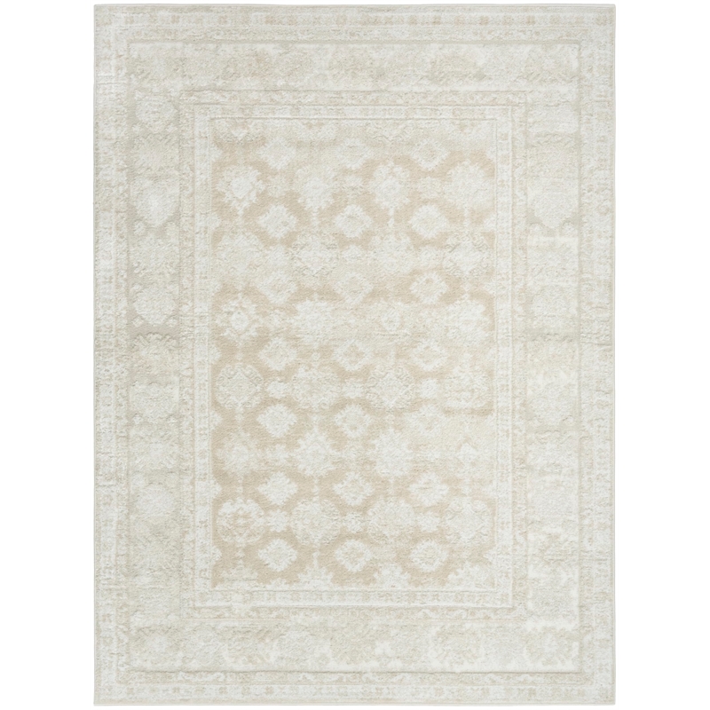 Nourison Home Dekor 4' x 6' Polyester Ivory Beige Area Rug