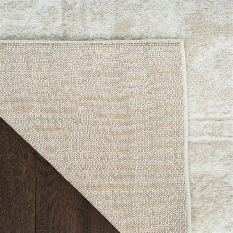 Nourison Home Dekor 4' x 6' Polyester Ivory Beige Area Rug