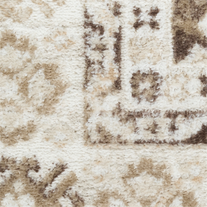 Nourison Home Dekor 2' x 4' Polyester Ivory Brown Area Rug
