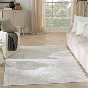Nourison Home Dekor 4' x 6' Polyester Ivory Beige Area Rug