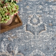 Nourison Home Astra Machine Washable 5' x 7' Polyester Blue Area Rug