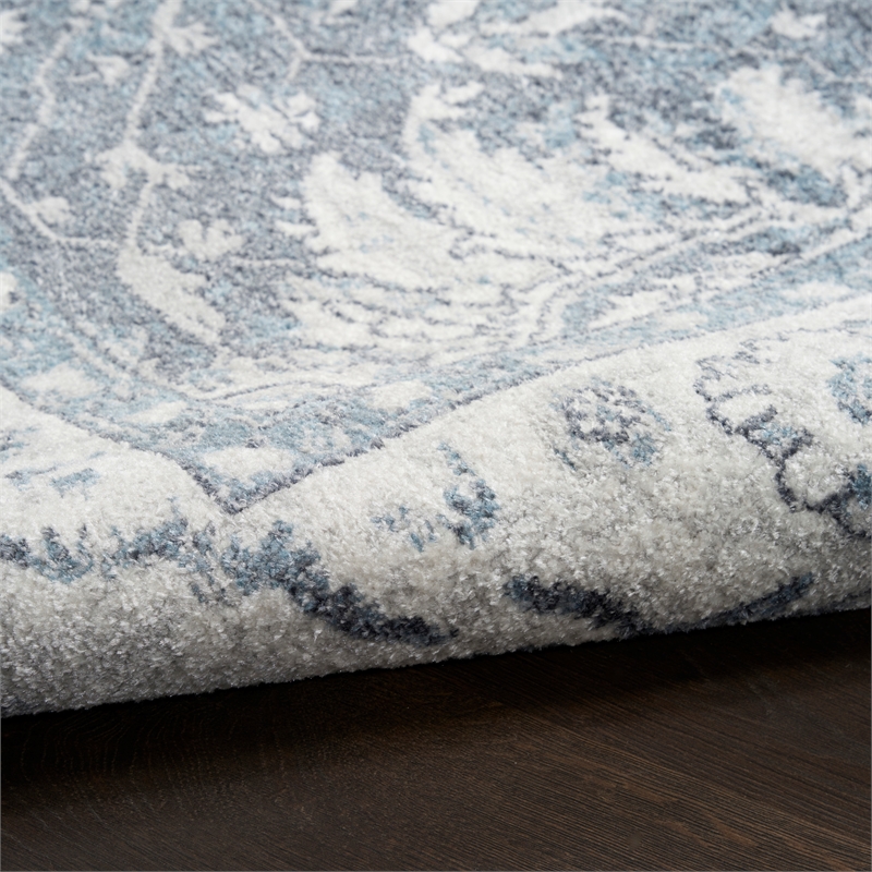 Nourison Home Astra Machine Washable 4' x 6' Polyester Slate Area Rug