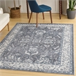 Nourison Home Astra Machine Washable 4' x 6' Polyester Slate Area Rug