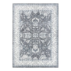 Nourison Home Astra Machine Washable 7' x 9' Polyester Slate Area Rug