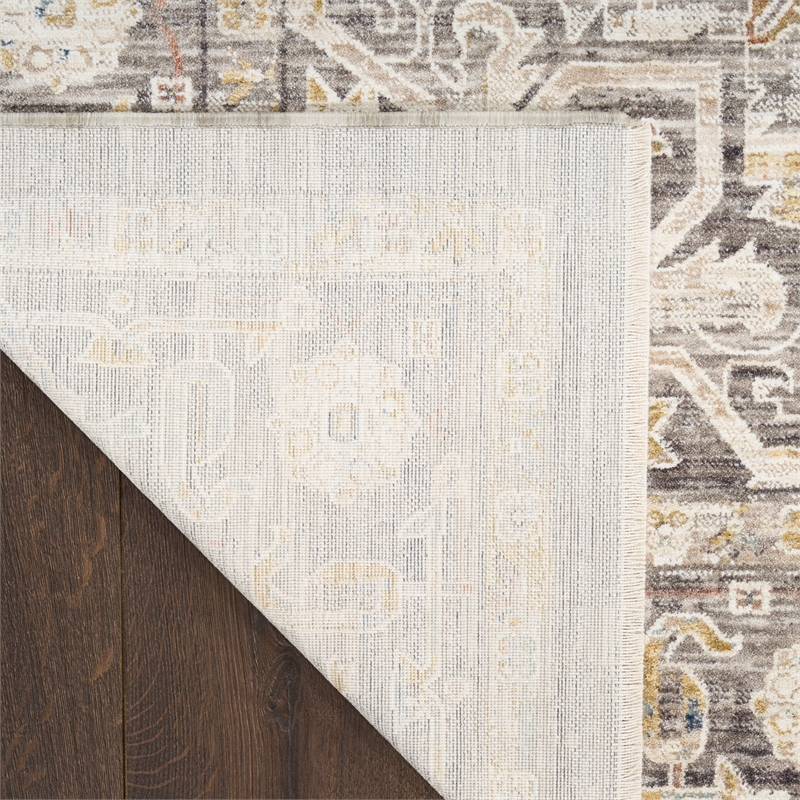 Nourison Home Heirloom Blend 9' x 12' Polyester Ivory Charcoal Area Rug