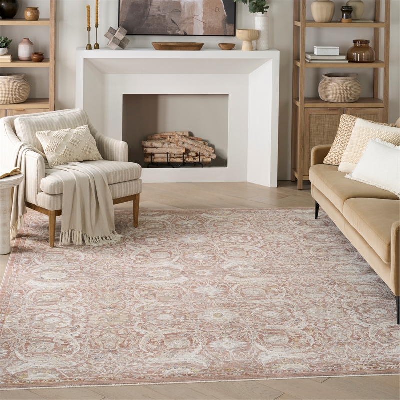 Nourison Home Heirloom Blend 9' x 12' PolyesterBrick Area Rug