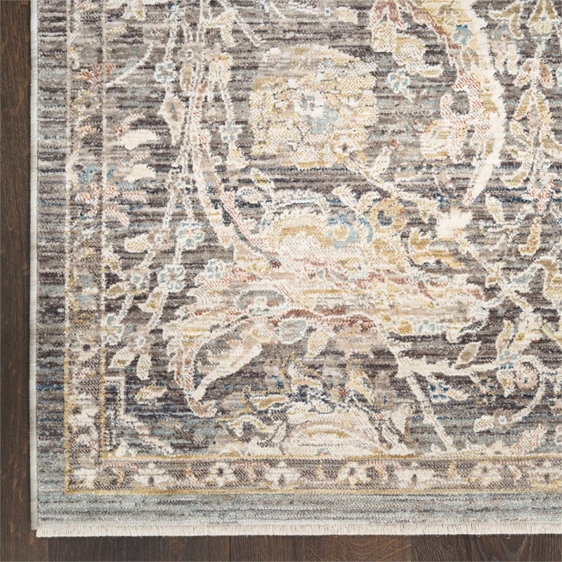 Nourison Home Heirloom Blend 8' x 10' Polyester Charcoal Multicolor Area Rug