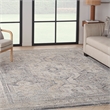 Nourison Nyle 9' x 11' Fabric Ivory Charcoal Area Rug