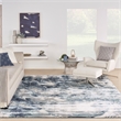 Nourison American Manor 9' x 12' Fabric Blue Ivory Area Rug