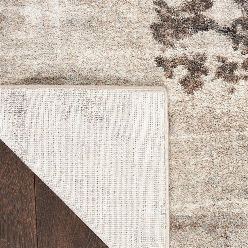 Nourison American Manor 9' x 12' Fabric Ivory Mocha Area Rug
