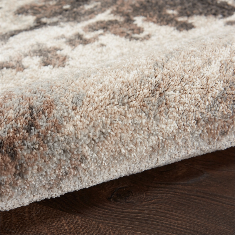 Nourison American Manor 9' x 12' Fabric Ivory Mocha Area Rug