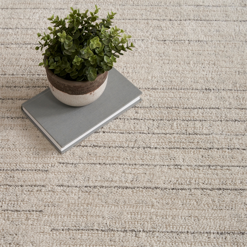 Nourison Home Santa Cruz 9' x 12' Polyester Ivory Grey Area Rug