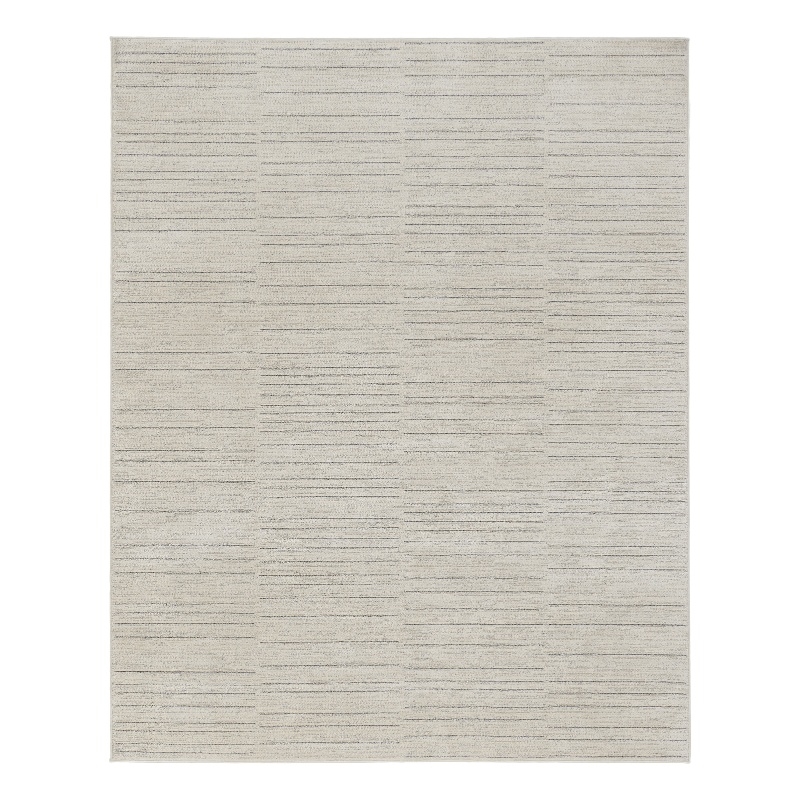 Nourison Home Santa Cruz 9' x 12' Polyester Ivory Grey Area Rug
