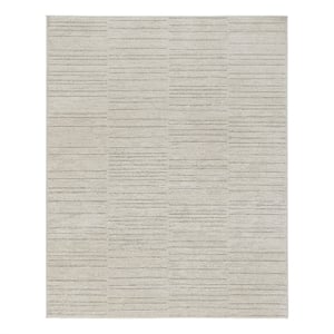 Nourison Home Santa Cruz 9' x 12' Polyester Ivory Grey Area Rug