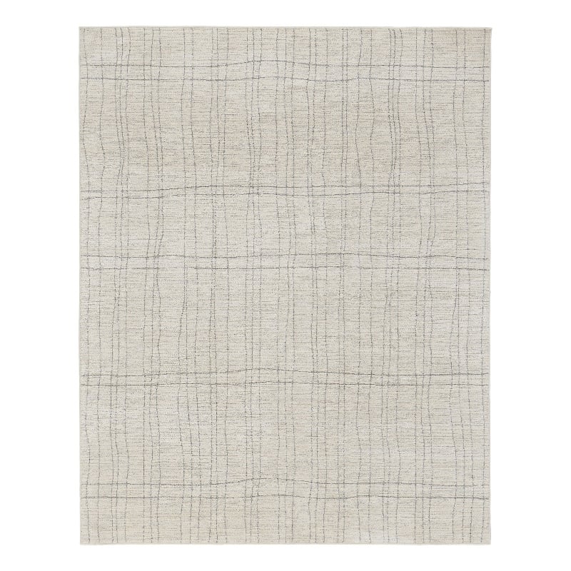 Nourison Home Santa Cruz 9' x 12' Polyester Ivory Grey Area Rug