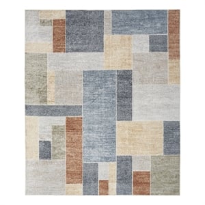 Nourison Home Astra Machine Washable 6' x 9' Polyester Multicolor Area Rug