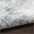 Nourison Home Astra Machine Washable 6' x 9' Polyester Blue Ivory Area Rug