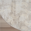 Nourison Home Grafix 8' x Round Fabric Grey Area Rug