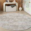 Nourison Home Grafix 8' x Round Fabric Grey Area Rug
