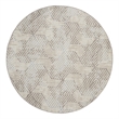 Nourison Home Grafix 5' x Round Fabric Grey Area Rug