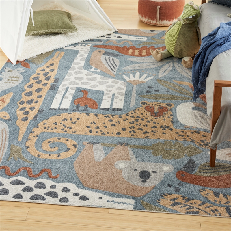 Nourison Home Astra Machine Washable 8' x 10' Polyester Multicolor Area Rug