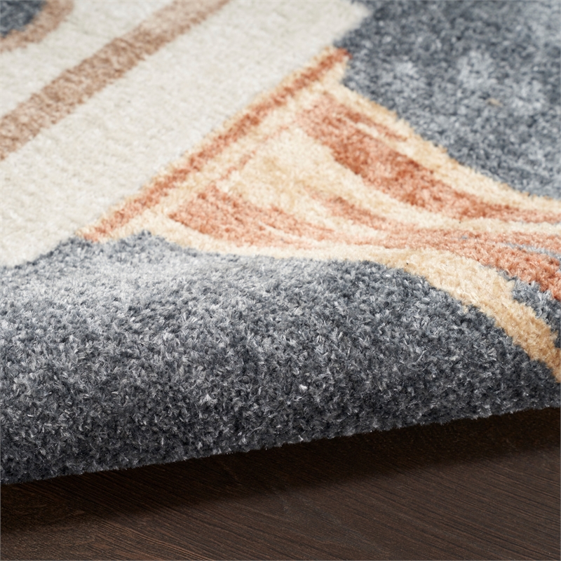 Nourison Home Astra Machine Washable 8' x 10' Polyester Sky Blue Area Rug