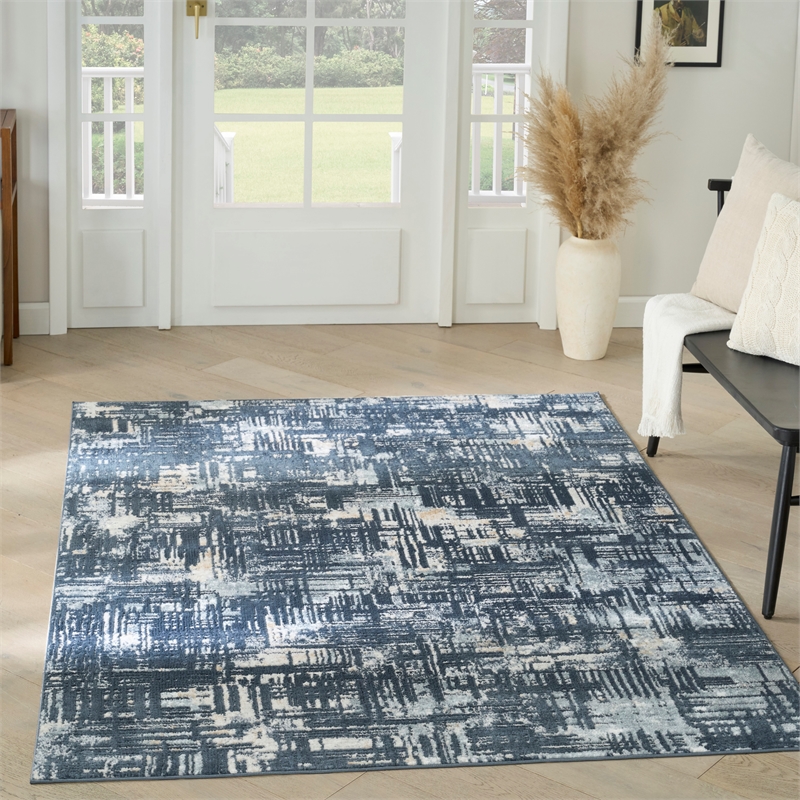 Nourison Home Dekor 4' x 6' Polyester Slate Area Rug