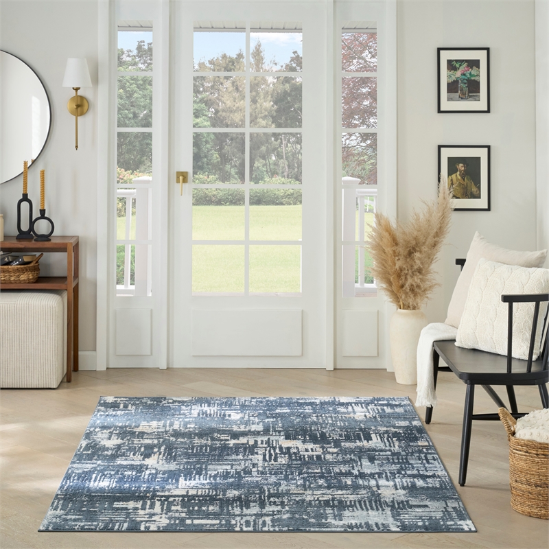 Nourison Home Dekor 4' x 6' Polyester Slate Area Rug