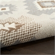 Nourison Home Copenhagen 5' x 7' Flatwoven Wool Ivory Beige Area Rug