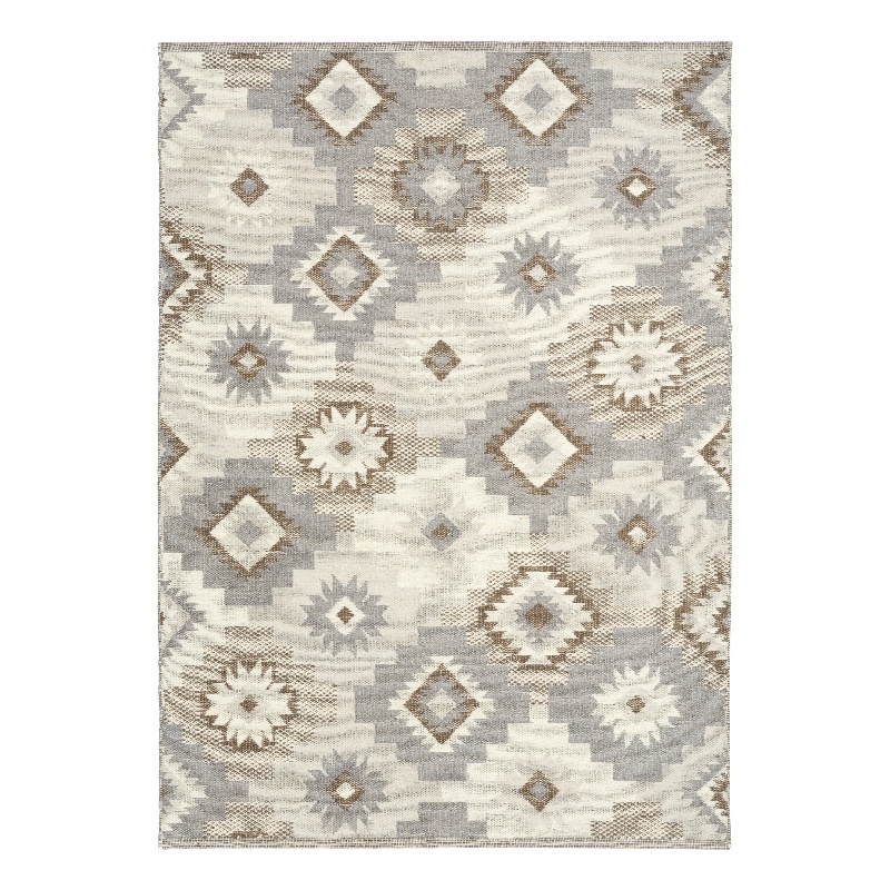 Nourison Home Copenhagen 5' x 7' Flatwoven Wool Ivory Beige Area Rug