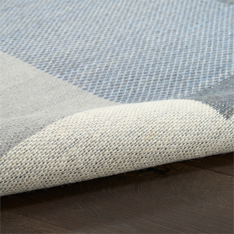 Nourison Home Copenhagen 5' x 7' Flatwoven Wool Ivory Blue Area Rug