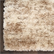 Nourison Home Luxurious Shag 8' x 10' Polyester Ivory Dark Beige Area Rug