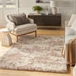 Nourison Home Luxurious Shag 8' x 10' Polyester Ivory Dark Beige Area Rug